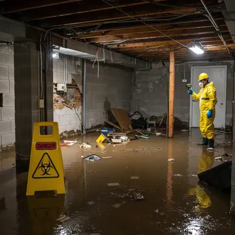 Flooded Basement Electrical Hazard in Candler County, GA Property