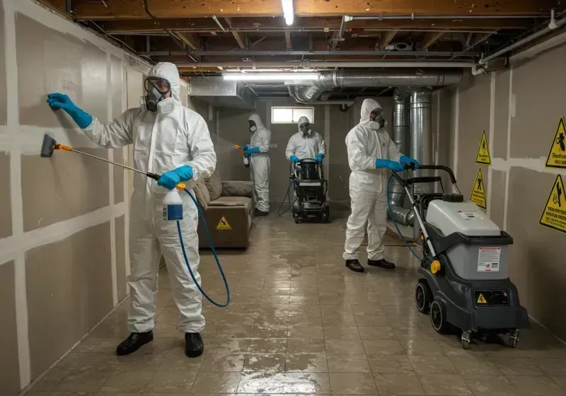 Basement Moisture Removal and Structural Drying process in Candler County, GA